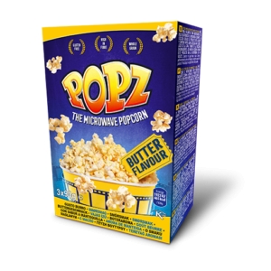 Popz microwave popcorn  3 x 100g