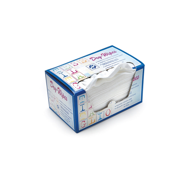 DRYW - Dry-wipes multiuse cosmetic spun lace wipe, 20x30 cm, 40 pieces box