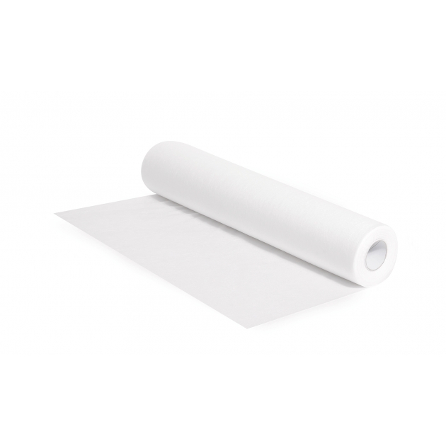 E12175P - Drap d’examen blanc en TNT, h cm 75, 80 mt, prédécoupé à cm 200