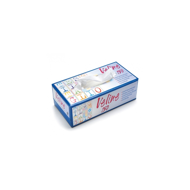 7709150 - Mouchoirs professionnels multi-usage, en pure ouate de cellulose, 2 couches intercalés, boîte de 150 pièces