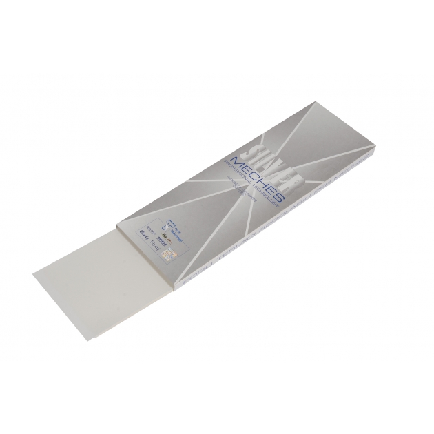 SILVER - Silver meches, feuilles thermiques réglables pour mèches 10x30 cm, boîte 100 pièces