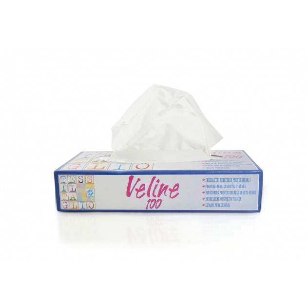 7709 - Mouchoirs professionnels multi-usage, en pure ouate de cellulose, 2 couches intercalés, boîte de 100 pièces