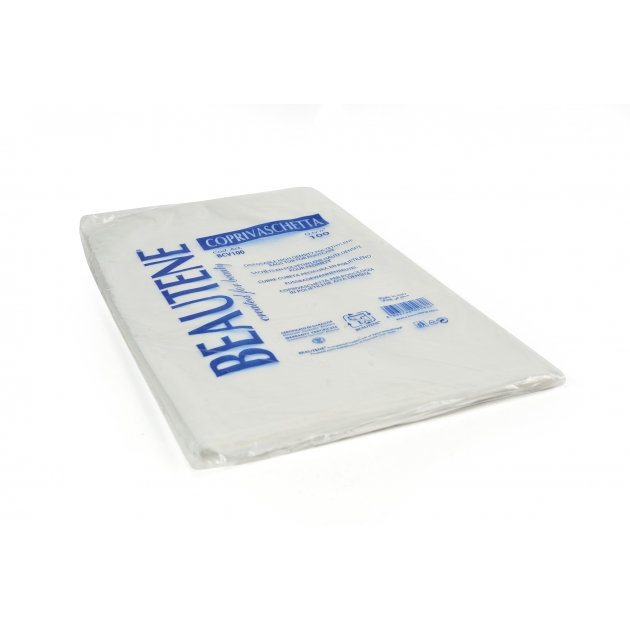 BCVER50 - BEAUTENE, protège-cuvette pour pedicure en polyéthylène haute densité avec élastique, 100 pièces