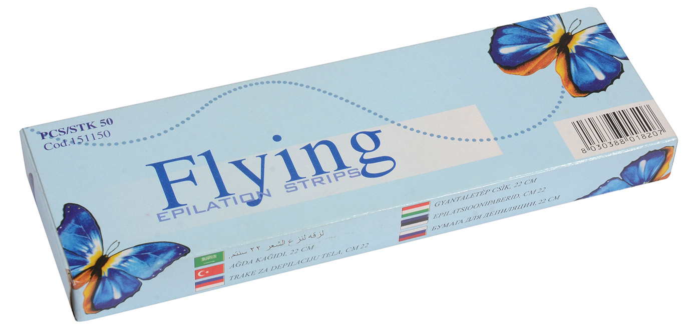 151150 - Epilation strips FLYING, 22 cm, box 50 pieces