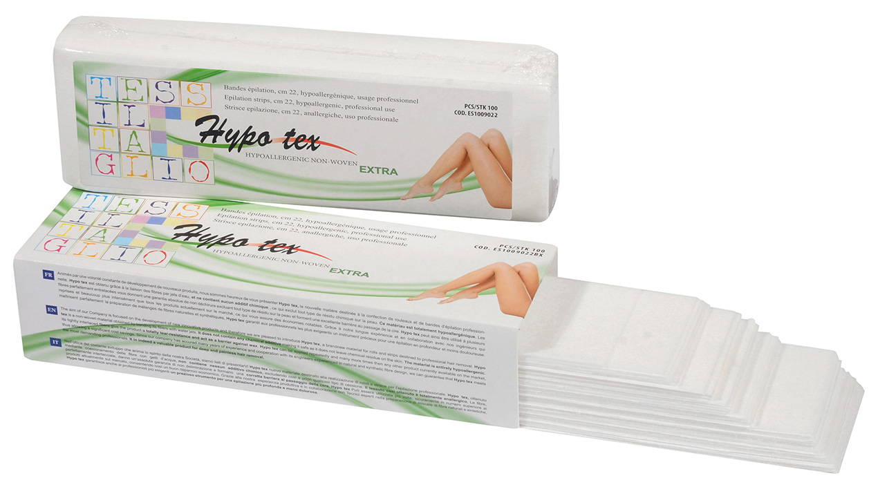 ES1009022BXH - Epilation strips HYPO TEX extra, 22 cm, 90 gr/m², 100 pieces box