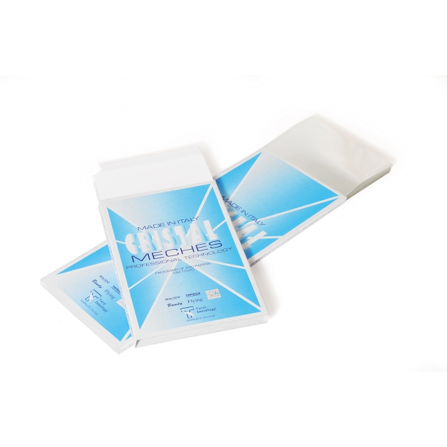 CRISTALG - Cristal meches, feuilles thermiques transparentes pour mèches paquet de 200 pièces, cm 12x30
