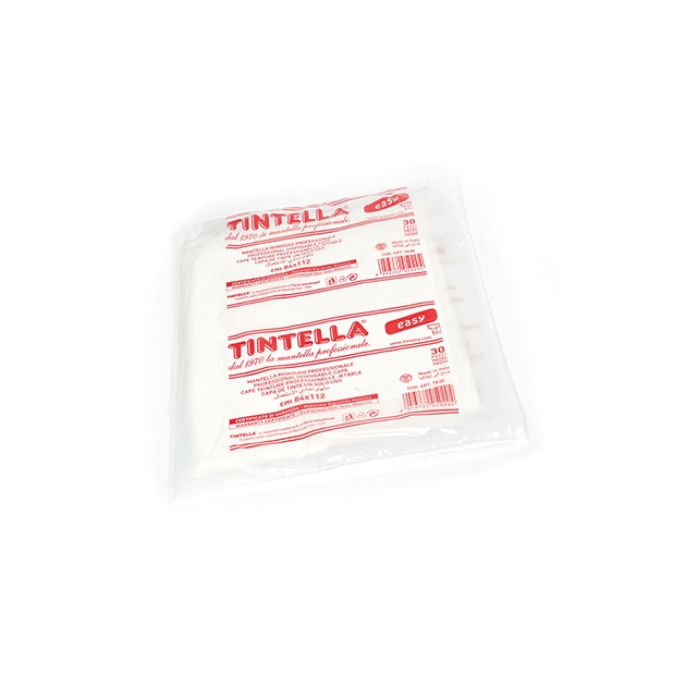 TE30BIG - TINTELLA easy, cape teinture big, 110x130 cm, 30 pièces, disponible en blanc, fuchsia, bleu