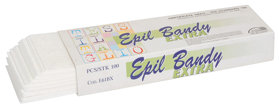 E61BX - Epilation strips EPILBANDY EXTRA 100 g/m², 22 cm, box 100 pieces