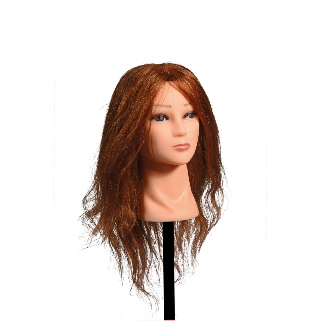 PUP40 - Tête malleable d’apprentissage coupe 40 cm, cheveux naturels