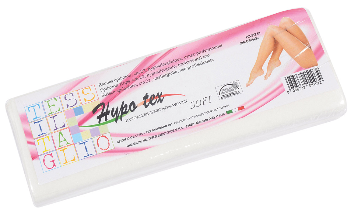 ES506022H - Epilation strips HYPO TEX soft, 22 cm, 60 gr/m², 50 pieces pack