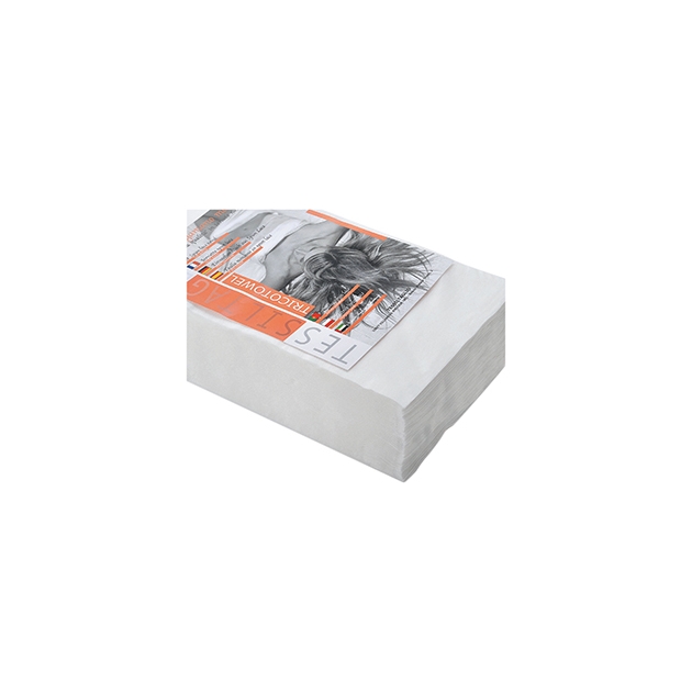 SPUN4580100 - Serviette en spun lace lisse, sachet de 100 pièces, pliées en quatre, cm 45x80