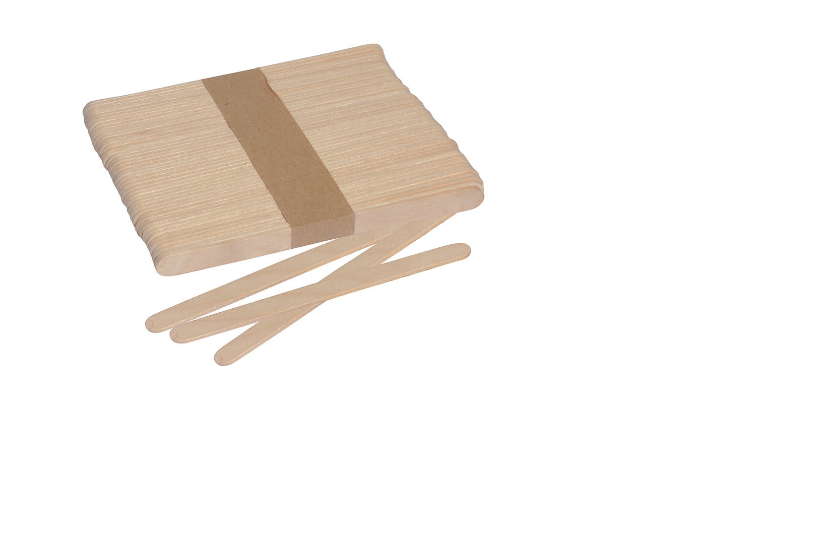 SPLV - High quality smooth mini wooden spatula for face epilation, 50 pieces box