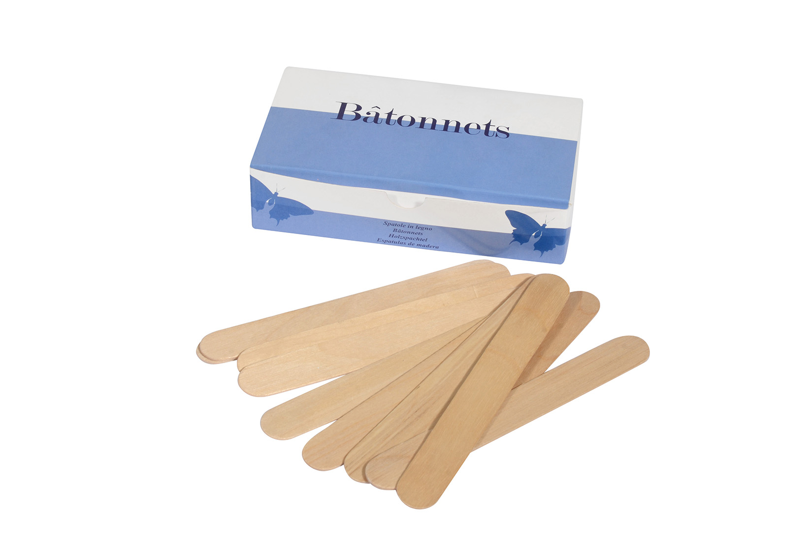 SPLG - High quality smooth wooden spatula, 100 pieces box