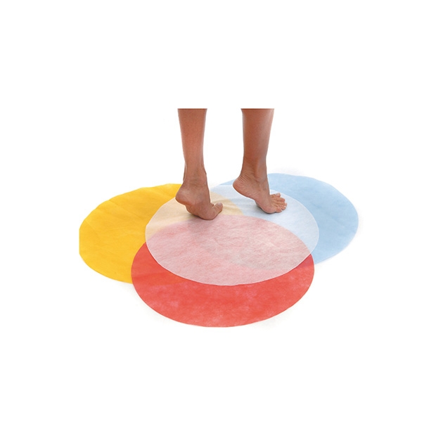 E888 - Tapis de bain rond en TNT diamètre 50 cm, paquet de 50 pièces